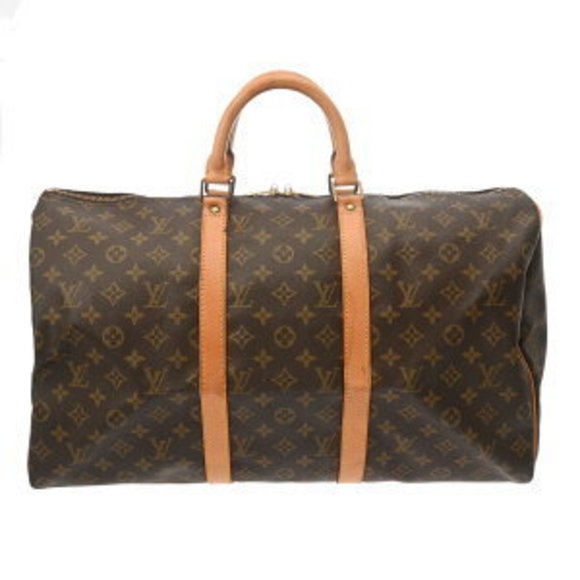 Louis Vuitton Monogram Keepall Brown Canvas Boston Bag - Picture 1 of 9